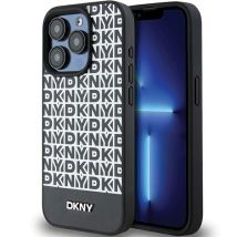 DKNY Funda protectora para iPhone 15 Pro con MagSafe Bottom Band Negro - Nuevo