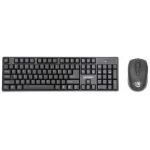 Manhattan 179492 teclado Ratón incluido Oficina RF inalámbrico Alemán Negro - Nuevo