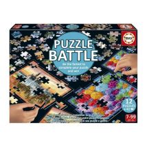 Puzzle - EDUCA - Battaglia di viaggio - 12 puzzle - 42 pezzi - Tema Viaggi e mappe - Nuovo