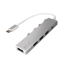 Hub USB-C avec 4 Ports USB Transmission Rapide 5 Gbps Fonction OTG LinQ