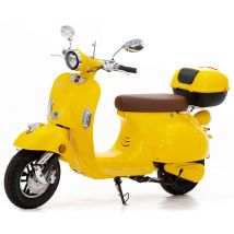 Retro50 - Scooter électrique 50cc - moteur 2900 W - 2 batteries 72V 27Ah, jaune