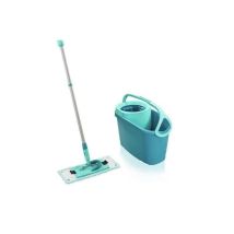 Kit nettoyage sols LEIFHEIT Clean Twist M Ergo 52120 frange 33 cm seau 6 L avec essorage rotatif Turquoise/Gris