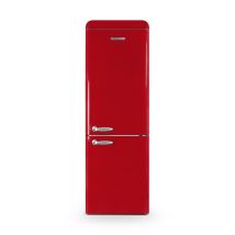 Schneider SCCB300V-RE - Réfrigérateur combiné 304L Vintage Rouge