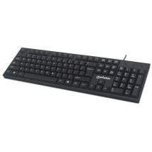 Manhattan 179324 clavier Bureau USB QWERTZ Noir