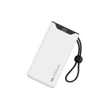 WE Batteria di emergenza, Power Bank, 10.000 mAh, PD 18W 1 porta USB-A, 1 porta USB-C per la ricarica simultanea - Bianco - Nuovo