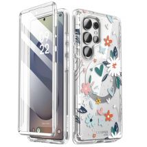 Coque intégrale Fleurs pour Samsung Galaxy S25 Ultra collection Cosmo Transparent
