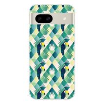 Coque en silicone - Compatible pour Google Pixel 8a - design toucan losange