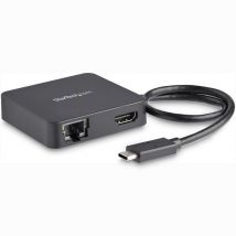 StarTech.com Adaptador Multipuertos USB C - Mini Dock Portátil USB-C 4K HDMI - Gigabit Ethernet - Hub USB 3.0 (1x USB-A 1x USB-C) - Adaptador Multi 