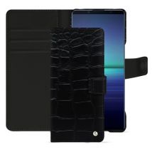 Housse cuir Sony Xperia 1 V - - Noir - Cuir Abaca