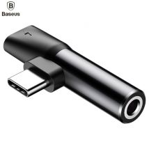 Baseus CATL41-01 Type-C 2in1 Cable Audio Converter to 3.5mm Plug + Type-C Charger Plug Noir