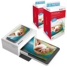 AGFA PHOTO Pack Impresora Realipix Moments + Cartuchos y 240 papeles fotográficos adicionales - Impresión Fotográfica Bluetooth 10x15 cm Smartphone 