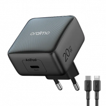 oraimo PowerCube 20W Kit – Chargeur GaN 20W avec câble USB-C vers Lightning inclus
