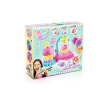 Kit DIY Squishy CANAL TOYS Squish Squish Factory moldes, batidora y decoraciones Rosa/Turquesa/Amarillo - Nuevo