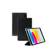 Coque pour iPad 10.9 10th gen 2022 (A2696 A2757 A2777), Étui Antichoc avec Coins Renforcés et Porte-Stylet, Rabat Intelligent, Transparent/Noir