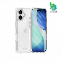 Coque hybride étincelante invisible GEN 2.0 83% de plastique recyclé pour Apple iPhone 17, Transparente