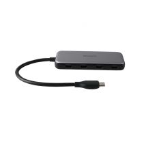 Deltaco USBC-HUB204 hub & concentrateur USB Type-C 5000 Mbit/s Gris
