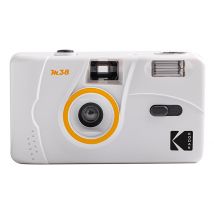 KODAK - Fotocamera ricaricabile KODAK M38-35mm, obiettivo di alta qualità, flash incorporato, batteria AA - bianco - Nuovo