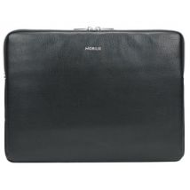 Housse pour Ordinateur Portable 12.5 -14 , Pochette en Similicuir Déperlant Compatible MacBook Air et MacBook Pro 13.3 , Laptop Sleeve, Noir et Argent