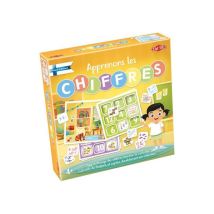 Jeu éducatif Tactic Apprenons les Chiffres 72 exercices 4 plateaux 3x3 Jaune