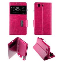 Etui Folio Rose Fushia compatible Sony Xperia Z3 Compact