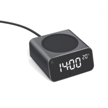 XOOPAR Caricatore wireless e orologio REDDI Alluminio Nero - Nuovo