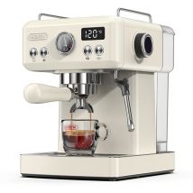 Macchina da Caffè Espresso Semiautomatica H10A Crema 20 Bar HiBREW - Pressione Regolabile, Funzioni Programmabili, Piastra a Vapore Girevole - Nuovo