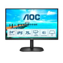AOC 24B2XD 23.8p IPS FHD 1920x1080 16:9 250nits 75Hz 1000:1 4ms VGA DVI Black Cable included