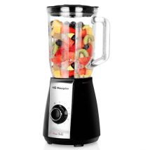 Mixeur Inox Orbegozo BV 6575 - Moteur Puissant 600W - Pichet en Verre 15L - Lames en Titane - 5 Vite