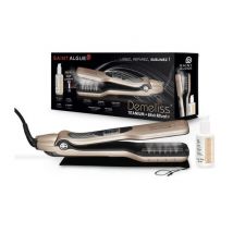 Set Demeliss Titanium: piastra a vapore + trattamento lucidante Elixir Ritual 50ml - da 150°C a 230°C - Autostop - Nuovo