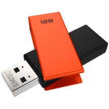 Emtec C350 Brick unidad flash USB 128 GB USB tipo A 2.0 Negro, Naranja - Nuevo