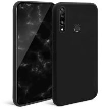 Carcasa de silicona Moozy Minimalist Series para Huawei P Smart Z y Honor 9X, negro - Acabado mate fino y flexible en TPU - Nuevo