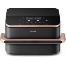 Cosori DualBlaze TwinFry Chef Edition 10L doble cuba 2800W 35-240°C Sync & Match VeSync gris oscuro/rosa dorado - Nuevo