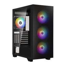 Boîtier PC BITFENIX Flow Moyen tour ATX, verre trempé, 4x12cm A-RGB, façade mesh Noir