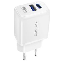Chargeur Mural Ports USB et USB C Power Delivery 20W Charge Rapide Blanc