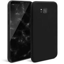 Funda de silicona Moozy Minimalist Series para Samsung S8, negra - Acabado mate fino y flexible en TPU - Nuevo