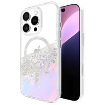 Coque Paillettes pour iPhone 16 Pro Compatible MagSafe avec Fixation Magnétique Transparent
