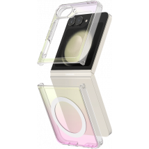 Coque Magnet Samsung Galaxy Z Flip 6 / Flip 7 FE Hybride Transparente Irisée Bigben
