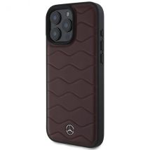 Étui Mercedes MEHCP16X23RWRSR iPhone 16 Pro Max 6.9 rouge étui rigide MB Waves Leather