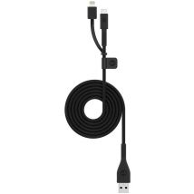 mophie 3609_PRO-2N1-LTG-1.2M-BLK Cavo USB 1,2 m USB A Micro-USB B/Lightning - Nuovo