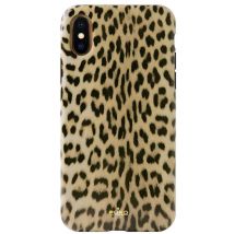 Coque pour Apple iPhone XS Max Série Glam Leopard Chic et Résistante Beige