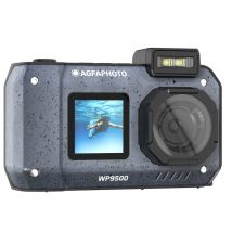 AgfaPhoto Realishot WP9500 - Cámara digital resistente al agua, sumergible 7 m, 24 MP, zoom 18X, vídeo 4K, doble pantalla 2,9 /1,4 - Negro - Nuevo