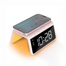 Réveil numérique Caliber - Réveil avec charge sans fil - Horloge numérique - Réglable en luminosité - Deux alarmes - Convient comme réveil pour 