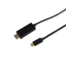 S/CONN 10-56025 câble vidéo et adaptateur 1 m HDMI Type A (Standard) USB Type-C Noir