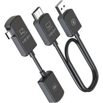 Estensore HDMI Senza Fili MINIX C1 USB-C, Trasmettitore USB-C e Ricevitore HDMI, 1080P 60Hz, Portatile, Plug and Play per Laptop, PC, Smartphone, 