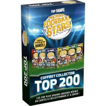 Gioco di carte WINNING MOVES Top Trumps World Football Stars TOP 200 Pacchetto collezionista cofanetto dorato - Nuovo