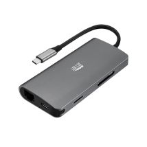 Adesso AUH-4030 base para portátil y replicador de puertos USB 3.2 Gen 1 (3.1 Gen 1) Type-C Gris - Nuevo