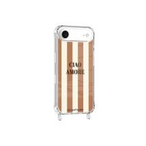 Coque et étui téléphone mobile La Coque Francaise imprimée MagSafe Ciao Amore avec anneau Beige pour iPhone Air