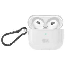 Coque pour Airpods 3 Tough en Silicone avec Accrochage Métallique Transparent