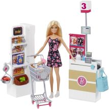 Mattel Games Barbie - Set Supermercato e Bambola - Bambola Manichino - 3 anni e + - Nuovo