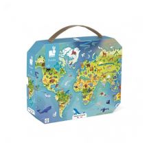 Puzzle Viaje alrededor del Mundo 100 piezas para Niños - Nuevo